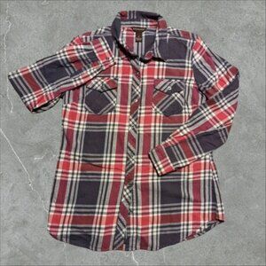 Bit & Bridle Women's‎ Ranch Plaid Western Flannel Size Medium